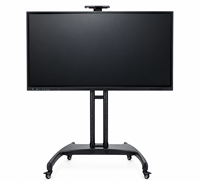 Tableau interactif intelligent mural pour école, 65/75/86 pouces, 4K, tactile 40 points, 4 Go de RAM, Android/Windows, tableau blanc intégré