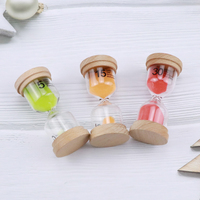 Maison cuisine minuterie sablier en bois jouet sablier bois 30 secondes à 30 minutes minuterie de sable de verre coloré sablier