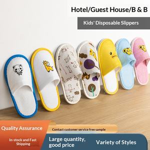 Chaussons jetables pour enfants en polaire corail, antidérapants, portables, mignons, pour hôtels cinq étoiles, gîtes, chambres familiales haut de gamme et voyages - Product Image 3