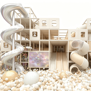 Aoleao Softplay <span class=keywords><strong>Centre</strong></span> <span class=keywords><strong>de</strong></span> divertissement familial intérieur personnalisé pour tout-petits avec structure en aluminium, ensemble <span class=keywords><strong>de</strong></span> jeux multi-activités, capacité supérieure à 500 kg - Product Image 1