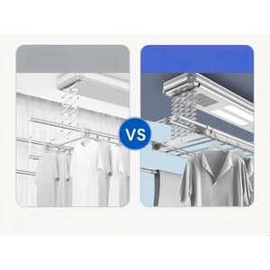 Smart Remote-Controlled Retractable Double-Row Electric Heating Clothes Drying Rack for Bathroom & Balcony Use - Product Image 6