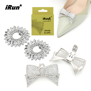 Clips de chaussures personnalisés IRun, boucles de chaussures en métal détachables avec strass, clips de chaussures amovibles en alliage de zinc - Product Image 1