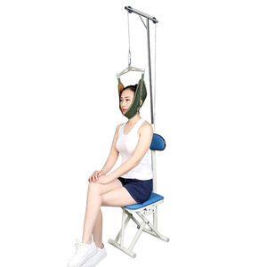 Cervical <b>Traction</b> <b>Device</b> Foldable Blue <b>Neck</b> Support Manual Iron Material For Home Use - Product Image 2