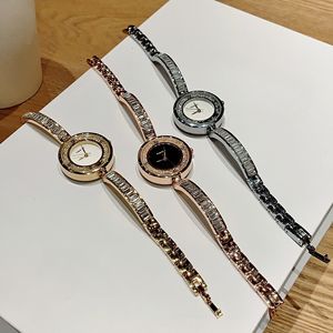 2025 New Design Fashion Girls Watch with Flowing Water Diamonds and a Simple Custom Ladies' <b>Bracelet</b> - Product Image 4