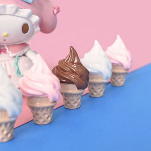 Cabujones de resina con forma de helado simulado Kawaii, miniaturas de comida para decoración de fundas de teléfono DIY - Product Image 4