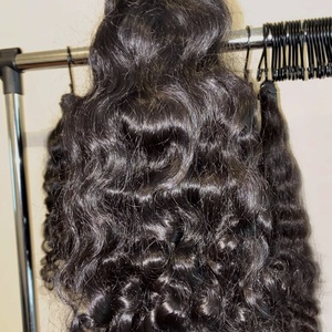 Rohes Indisches Lockiges Haar Body Wave Jungfräuliche Echthaar-Bündel NANDEE HOUSE Natürlich - Product Image 5