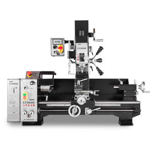 Ctmach מיני ct2520 3 ב 1 מחרטה אופקית & ציוד חיתוך לפיד 220v מכונה רב תכליתית חובה בינוני מחרטה ידנית - Product Image 6