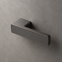 Poignée de serrure de porte italienne moderne minimaliste finition satinée levier silencieux à aspiration magnétique écologique pour les chambres à coucher