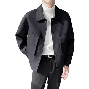 Chaqueta de Primavera Informal para Hombre, Estilo Nuevo, de Mezclilla, Cierre de Botón, Estilo Urbano, Bolsillos Grandes, Moda Sencilla - Product Image 4