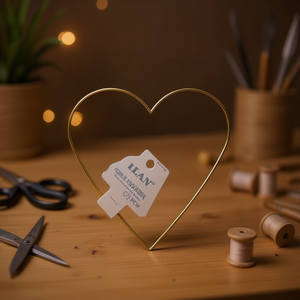 Anello in Metallo a Forma di Cuore Ilan 15Cm per Creazione Acchiappasogni - Product Image 2