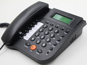 Teléfono de escritorio analógico de alta calidad con cable de identificación de llamada fijo, con altavoz y puerto de auriculares de 3,5mm para centro de llamadas - Product Image 6