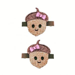 Nouveau à la mode enfants épingle à cheveux en gros mignon enfants paillettes feutre Halloween citrouille pince à cheveux pour enfants filles - Product Image 5