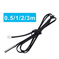 Kabel Probe tahan air Sensor suhu NTC termistor 30CM 50CM 100CM 200CM 300CM 10K 1% 3950 W1209 W1401