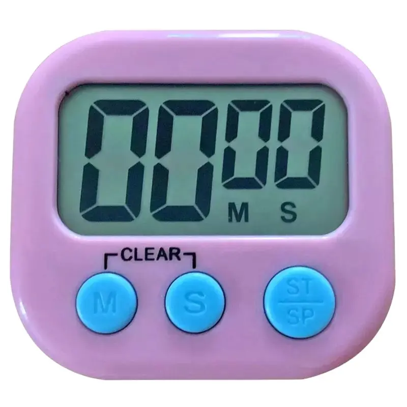 Mini LCD dijital ekran mutfak zamanlayıcı kare mutfak geri sayım Alarm mıknatıs saat uyku kronometre saat zamanlayıcı standı ile