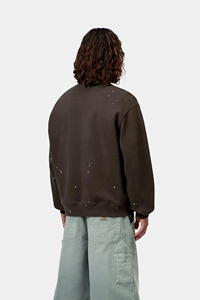 Sudadera de Hombre Estilo Urbano <span class=keywords><strong>con</strong></span> Diseño de Salpicaduras de Pintura Marrón Oscuro, para Uso Casual, en Oferta - Product Image 2