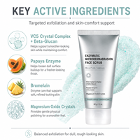 Soin exfoliant hydratant bio anti-âge pour les ridules, à la vitamine C et aux enzymes de fruits, gommage visage pour les taches brunes et les rides