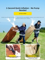 Canapé gonflable portable d'extérieur à double chambre, anti-fuite, anti-basculement, pour le camping, la plage et les pique-niques