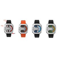 Nouvelle montre mécanique unique, ultra-fine, style minimaliste, élégante et distinctive, avec mouvement Crazy Hour et boîtier à engrenages