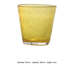 Verre à bulles jaune 30 cl H 9 cm Ø 8,6 cm M1934 - Product Image 3