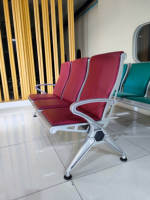 Chaises d'attente modernes en cuir PU à 3 places avec accoudoirs pour salle à manger, hall, conférence, réception, sièges pour invités, cliniques, salons de coiffure