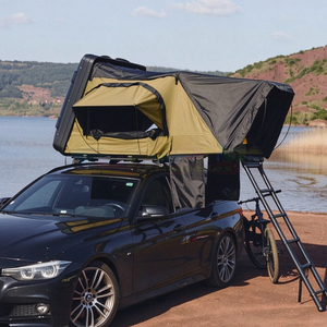 Tente de toit double couche toutes saisons, portable, pour le glamping en plein air, deux chambres, salon, tente de toit imperméable - Product Image 1