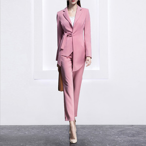 Neues Produkt Damen Rosa Formeller <span class=keywords><strong>Blazer</strong></span> Anzug 3-teiliger Anzug für Frauen - Product Image 2