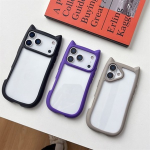 เคสโทรศัพท์รูปหูแมว 3 มิติ แบบใส กันกระแทก น่ารัก สำหรับ iPhone 17 16 15 14 13 12 Pro Max - Product Image 3