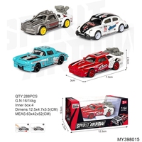 2027 Novedad: Coche de Carreras a Escala 1:64 de Metal Fundido a Presión, Modelo de Juguete Personalizado con Ruedas Libres