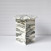 Table basse/de chevet personnalisée, simple, moderne, en marbre vert italien, décorative et durable, pour la maison, la villa, la chambre à coucher