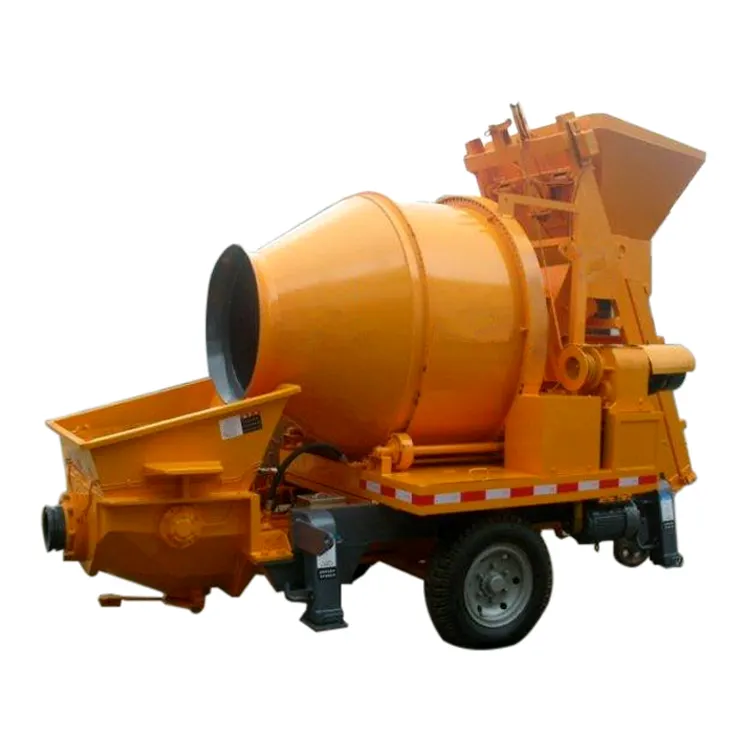 Trailer mounted concrete pump small mobile concrete mixer with pump