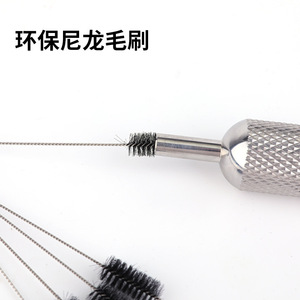 Cepillo de limpieza de acero inoxidable Yuanyun para agujas de tatuaje, para orificios de guía de aguja, con buena elasticidad, sin pérdida de pelo - Product Image 4