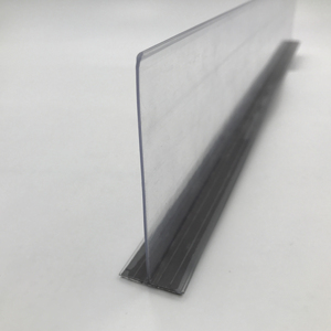 Separadores de estante de acrílico de cinta L de plástico de alta calidad, separador de armarios, divisor de productos básicos con magnético para supermercado - Product Image 4