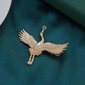 Qixian aleación electroforética preservación del color nueva grúa voladora china para clip antiguo Hanfu Qipao Senior sense Hada cr - Product Image 4