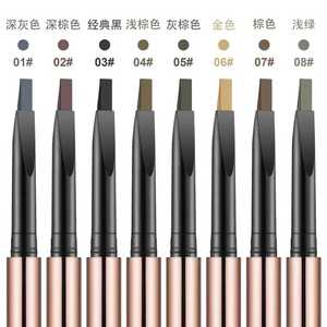 Crayon à <span class=keywords><strong>sourcils</strong></span> double-embout imperméable de qualité supérieure, personnalisable avec logo, pointe biseautée et brosse, vente en gros directe usine - Product Image 2