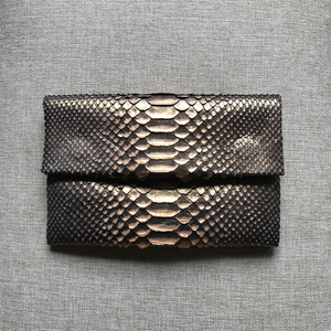 Pochette de soirée en cuir véritable peau de serpent personnalisée faite à la main de luxe Enveloppe Pochette Sacs à main Sacs à main <span class=keywords><strong>Sac</strong></span> A Main Femme - Product Image 4