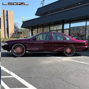 Cerchi Forgiati Personalizzati LSGZL 2/3 Pezzi 20 22 24 Pollici Oro Rosa 5x127 5x120 5x114.3 per <span class=keywords><strong>Auto</strong></span> Classiche Chevy Caprice/Impala - Product Image 3