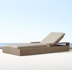 Sassanid Pure Modernism Design Outdoor Teak Furniture Poolside <span class=keywords><strong>Marbella</strong></span> Teak Chaise - Product Image 2