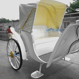 รถม้าไฟฟ้าสีขาวคุณภาพสูงสำหรับเที่ยวชมสถานที่ รถม้าราชวงศ์ รถม้าแต่งงานทรงฟักทอง สำหรับขาย - Product Image 4