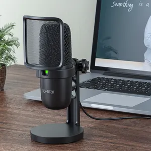 Live Stream Ghi Âm Condenser Microphone Với Type-C Giao Diện Chuyên Nghiệp Mini Studio Chơi Game Không Dây Microphone