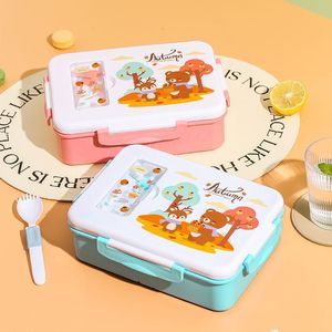 Boîte à lunch astronaute de dessin animé avec couverts pour enfants et employés de bureau - Product Image 4