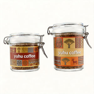 Frasco de Vidrio Transparente Redondo con Hebilla de Acero Inoxidable de Fábrica Directa, 200ml 280ml, para Granos de Café, Grado Alimenticio, para Hogar u Oficina - Product Image 6