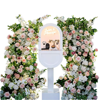 Cabine téléphonique rétro en fer forgé pour mariage, interphone audio, livre d'or, décoration d'ambiance LED sans fil, utilisation intérieure/extérieure, Europe