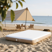 Matelas de camping gonflable avec pompe, lit d'air portable 3 places, taille familiale, coussin de camping gonflable