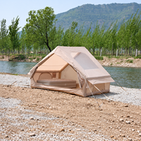 Grande tente de camping gonflable quatre saisons, une chambre, un salon, installation rapide et automatique, >3000mm, imperméable