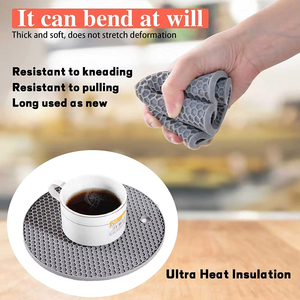 モダンなシリコン製トリベットマット 7インチ 6インチ 柔軟 耐熱 エコフレンドリー カスタムカラー ロゴ入り ホットパッド キッチンカウンター用 - Product Image 6