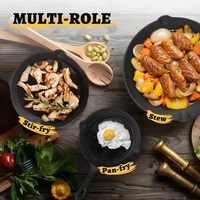 Nouvelle poêle à frire en fonte, mini poêle à omelette, poêle antiadhésive pour petit-déjeuner, petit ensemble d'ustensiles de cuisine pour crêpes, steaks et œufs