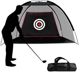 Filets de golf noirs pour l'entraînement au golf en extérieur, filet de frappe avec cible en tissu et sac de transport - Product Image 1