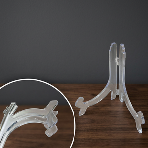 Mini présentoir autoportant léger en acrylique avec surface polie de 3 mm, étagère inclinée en plastique pour l'affichage et le rangement de produits - Product Image 2