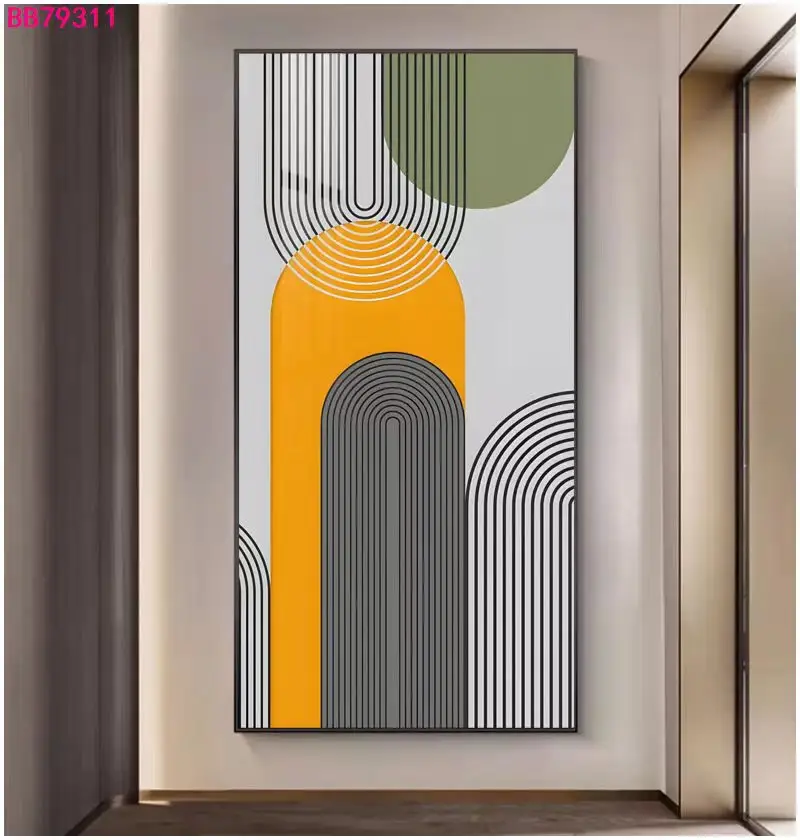 2024 recién llegados pintura al óleo grande lienzo tela pintura diseño abstracto con PS o marco de metal para decoración de pared de salón