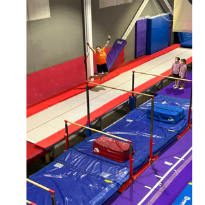 Tùy biến chất lượng giá cả cạnh tranh theo dõi Trampoline 12M 14M 16M dài trắng Net cho nhào lộn trong nhà đường - Product Image 1